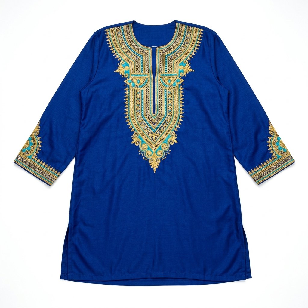 Royal Blue Embroidered Kaftan