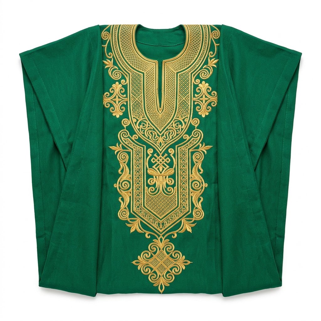 Emerald Green Embroidered Agbada